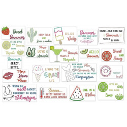 Stickdatei - Sweet Summer Sprüche